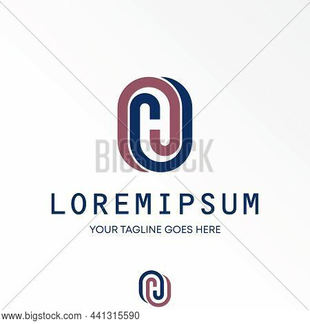 Letter H Free Vector Stock. Negative Space Ellipse Abstract Design Concept. Can Be Used As A Symbol 