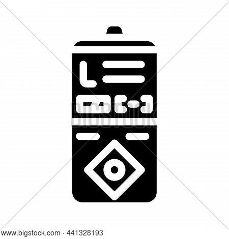Shutter Release Remote Control Glyph Icon Vector. Shutter Release Remote Control Sign. Isolated Cont