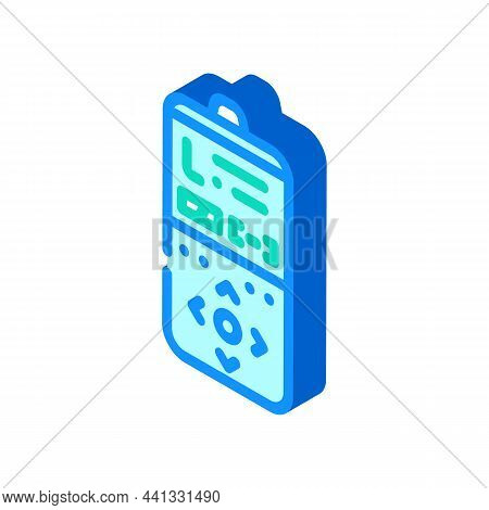 Shutter Release Remote Control Isometric Icon Vector. Shutter Release Remote Control Sign. Isolated 