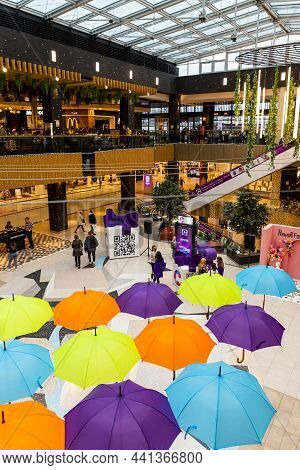 Belgrade, Serbia - November 15, 2021 - Beo Shopping Center Enterior In Belgrade, Serbia