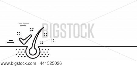 Anti-dandruff Flakes Line Icon. Dandruff Shampoo Sign. Clean Hair Symbol. Minimal Line Illustration 