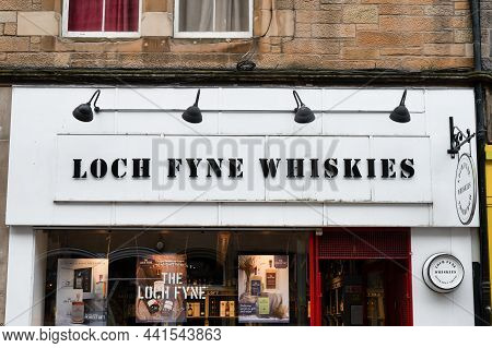 Edinburgh, Scotland- Nov 20, 2021:  Loch Fyne Whiskies Store In Edinburgh.