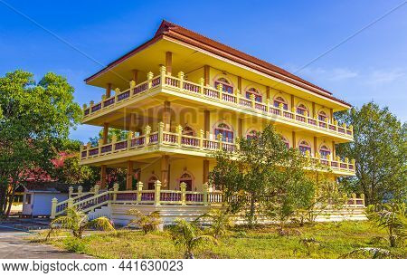 Beautiful Colorful Golden Building House In Wat Phadung Tham Phothi Temple In Khao Lak Phang-nga Tha