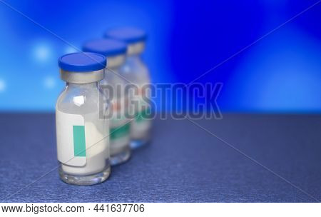 Antibiotic Jars. Vaccine. 3 Bottles Of Medicine. Medicine
