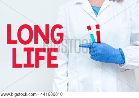 Inspiration Showing Sign Long Life. Business Approach Able To Continue Working For Longer Than Other