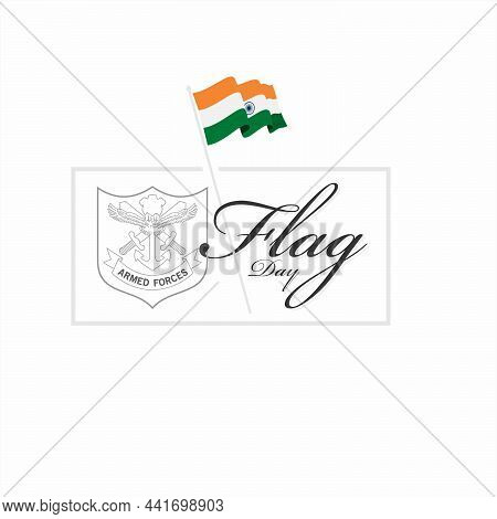 Conceptual Template Design For Armed Forces Flag Day. Greeting Card For Armed Forces Flag Day. India