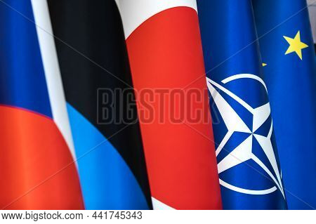 Kyiv, Ukraine - Nov. 27, 2021: Kyiv Security Forum. The Main International Forum Of Ukraine To Discu