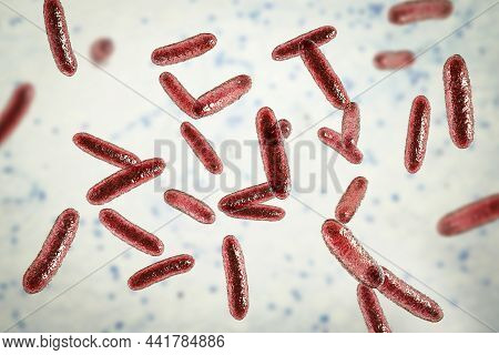 Bacteria Citrobacter, Gram-negative Coliform Bacteria From Enterobacteriaceae Family, 3D Illustratio
