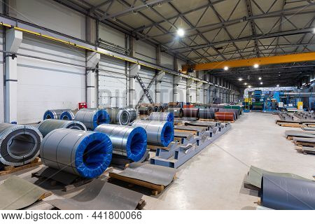 Metal Sheet Profile Forming Machine, Process Of Making Steel Tile For Roof, Industrial Manufacturing