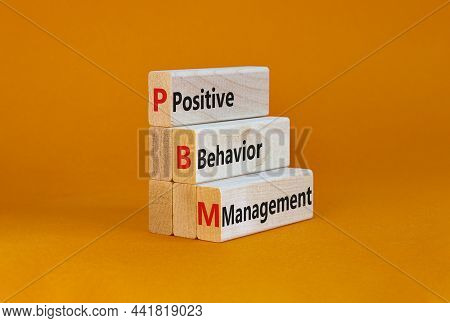 Positive Behavior Management Symbol. Concept Words Positive Behavior Management On Blocks On A Beaut