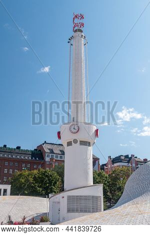 Helsinki, Finland - August 5, 2021: Amos Rex Subterranean Art Museum.
