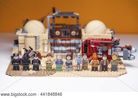 RUSSIA, SAMARA, NOVEMBER 20, 2021 - Star Wars minifigure collection Characters from the latest trilogy. 