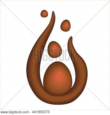 Abstract  Art Piece Of Surreal Sculpture In Spherical Organic Curve Wavy Smooth And Soft Biological 