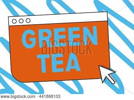 Text Showing Inspiration Green Tea. Business Showcase Type Of Tea That Is Made From Camellia Sinensi