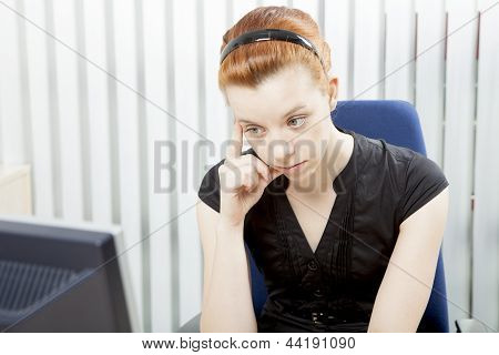 Worried Despondent Businesswoman