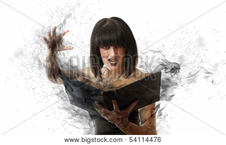 Woman With A Magic Book