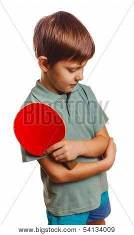 athlete boy upset lost setback table tennis ping pong isolated o