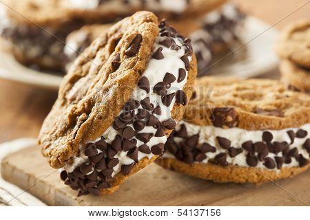 Chocolate Chip Cookie Ice Cream Sandiwch