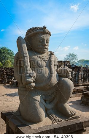 Guardian Of Candi Sewu Buddhist Complex In Java, Indonesia