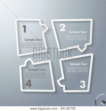 Abstract White Window Cycle Infographic Design