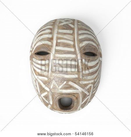 A tribal mask from Africa isolated on white