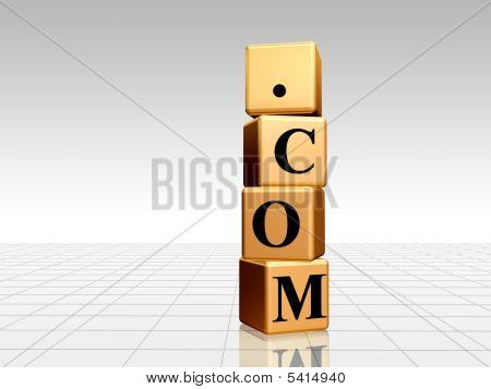 Yansıması ile altın Dotcom