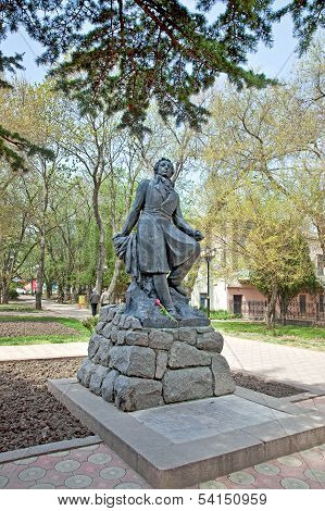 Monument To The Poet To Pushkin In City Feodosiya