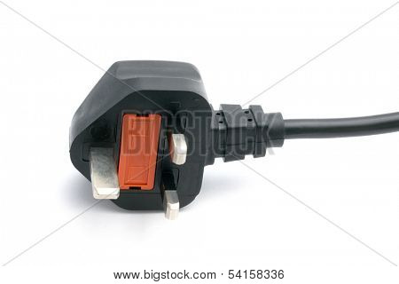 Electric plug isolated on the white background 