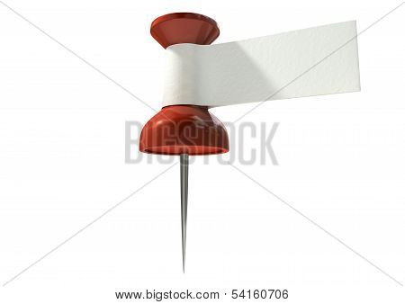 Thumbtack With Blank Label