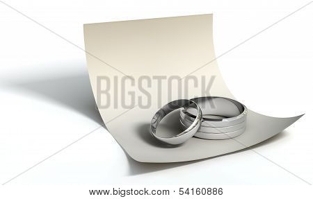 Save The Date Rings And Note