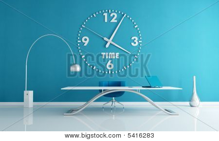 Blue Office Space