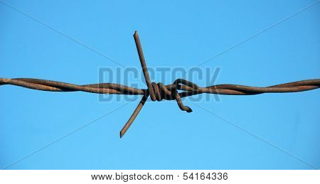 rusty barbed wire