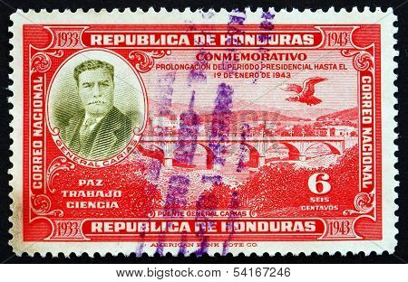 Postage Stamp Honduras 1937 General Carias Bridge