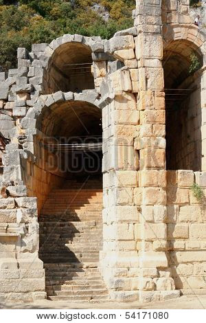 Ancient Dead Town In Myra Demre Turkey