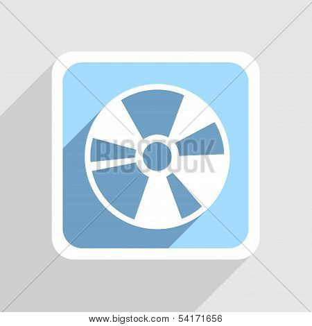 Vector Blue Icon On Gray Background. Eps10