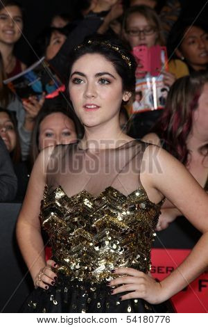 LOS ANGELES - NOV 18:  Isabelle Fuhrman at the The Hunger Games:  Catching Fire Premiere at Nokia Theater on November 18, 2013 in Los Angeles, CA