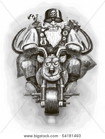 Santa Claus Biker