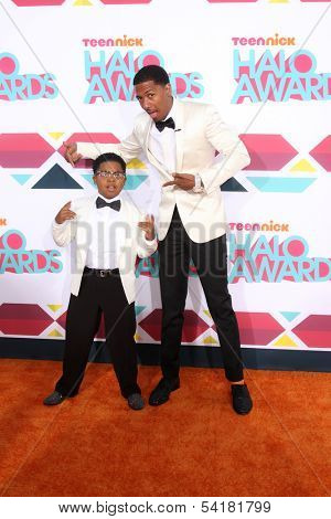 LOS ANGELES - NOV 17:  Benjamin Flores Jr., Nick Cannon at the TeenNick Halo Awards at Hollywood Palladium on November 17, 2013 in Los Angeles, CA