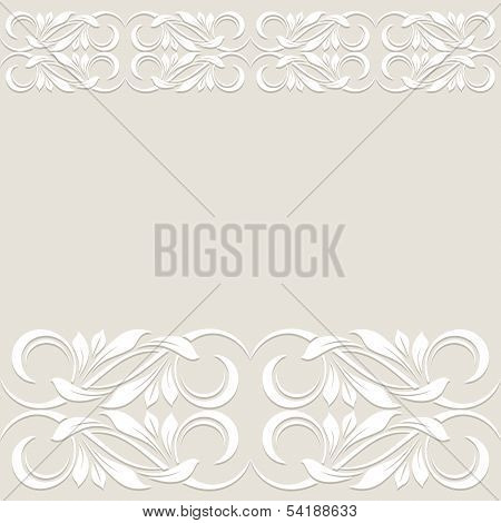 Floral border. Abstract flower beckground.