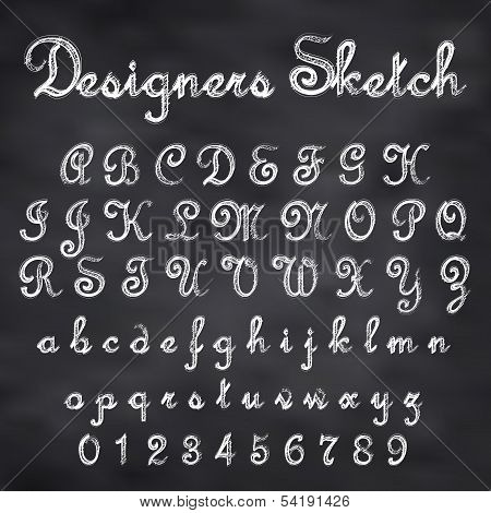 Vector Sketched Alphabet