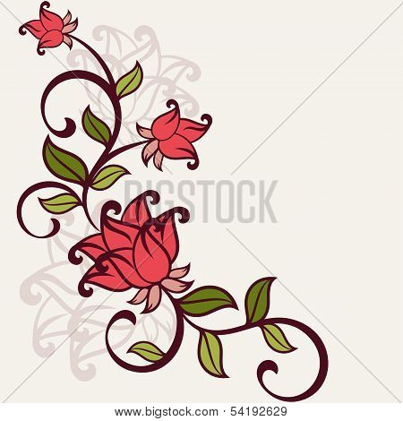 Flourish invitation card.
