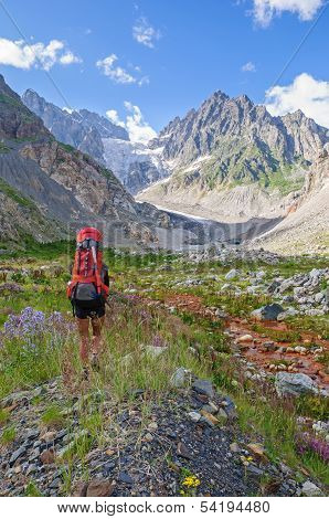 Woman Hiking In Georgia Mountains