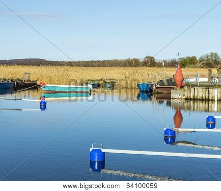 Harbor At Achterwasser In Zempin