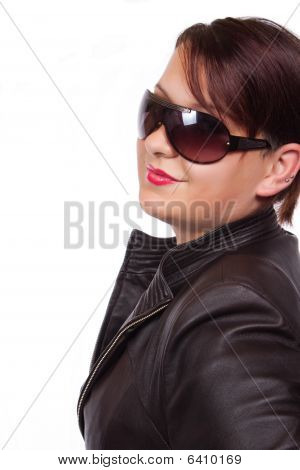 Teen In Leather Jacket