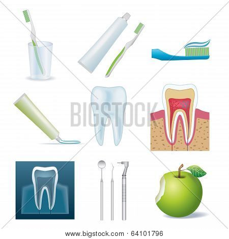 Dental icon set