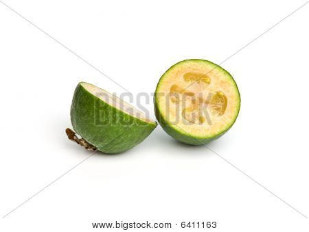 Feijoa Fruit Isolated On White Background