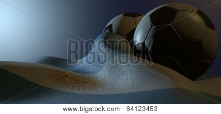 Argentina Flag And Soccer Ball