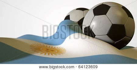 Argentina Flag And Soccer Ball
