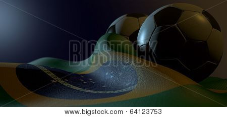 Brazilian Flag And Soccer Ball