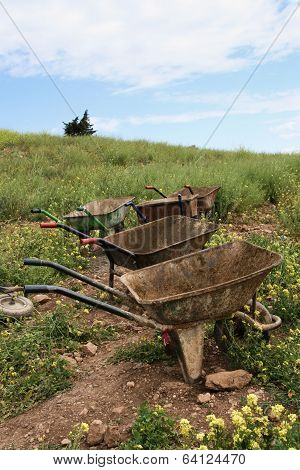 wheelbarrows
